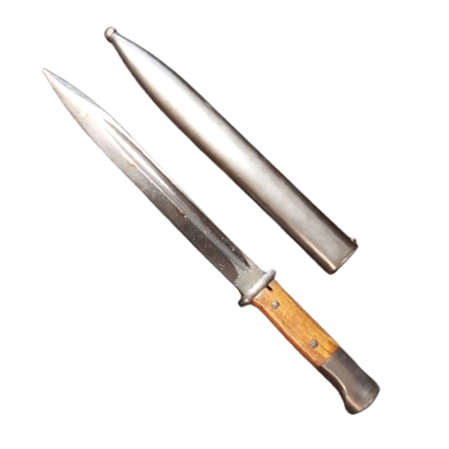 WW1 German S14 Bayonet And Scabbard Arsenal Refinished WW2 Reissue