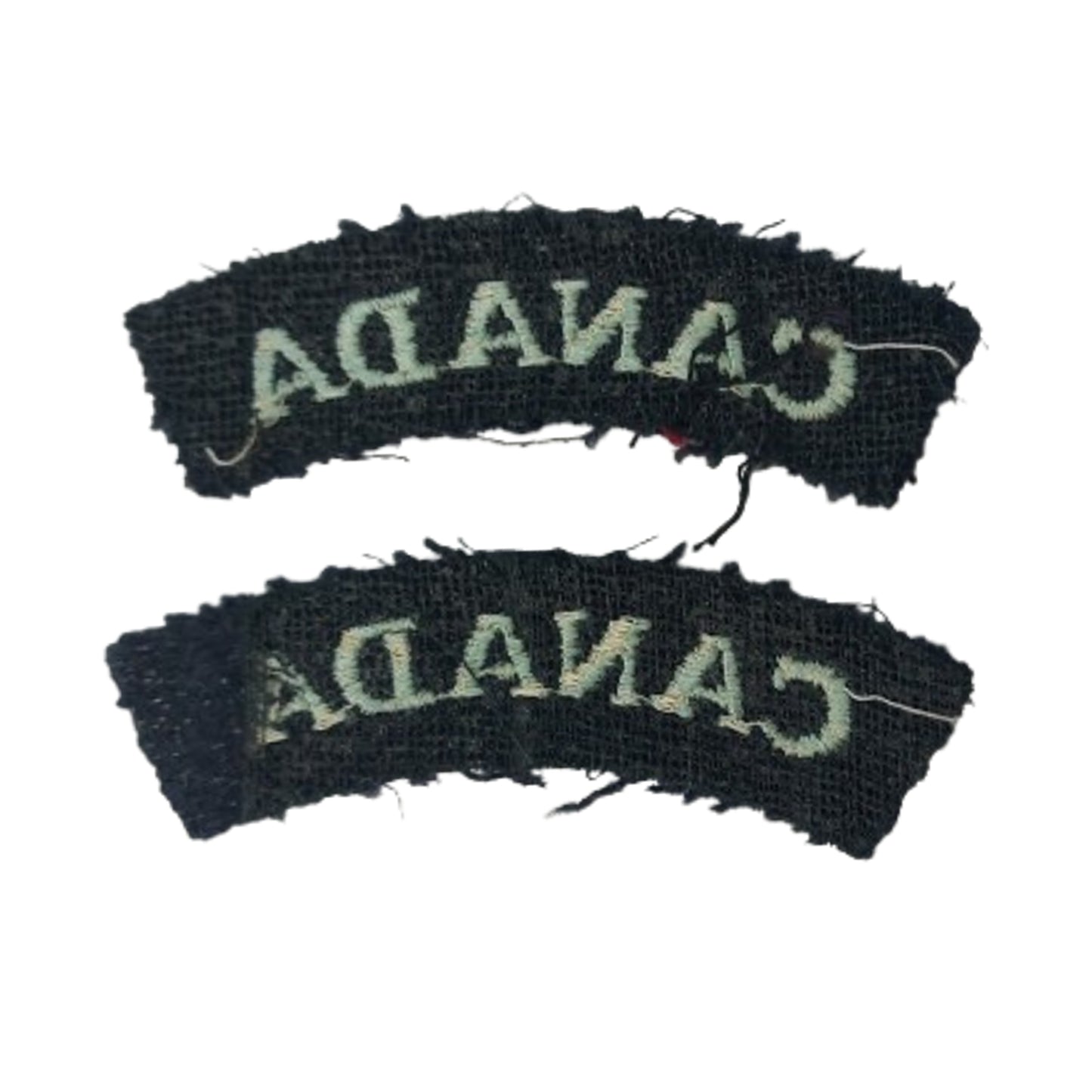 WW2 Canadian RCAF Royal Canadian Air Force CANADA loth Shoulder Title Pair