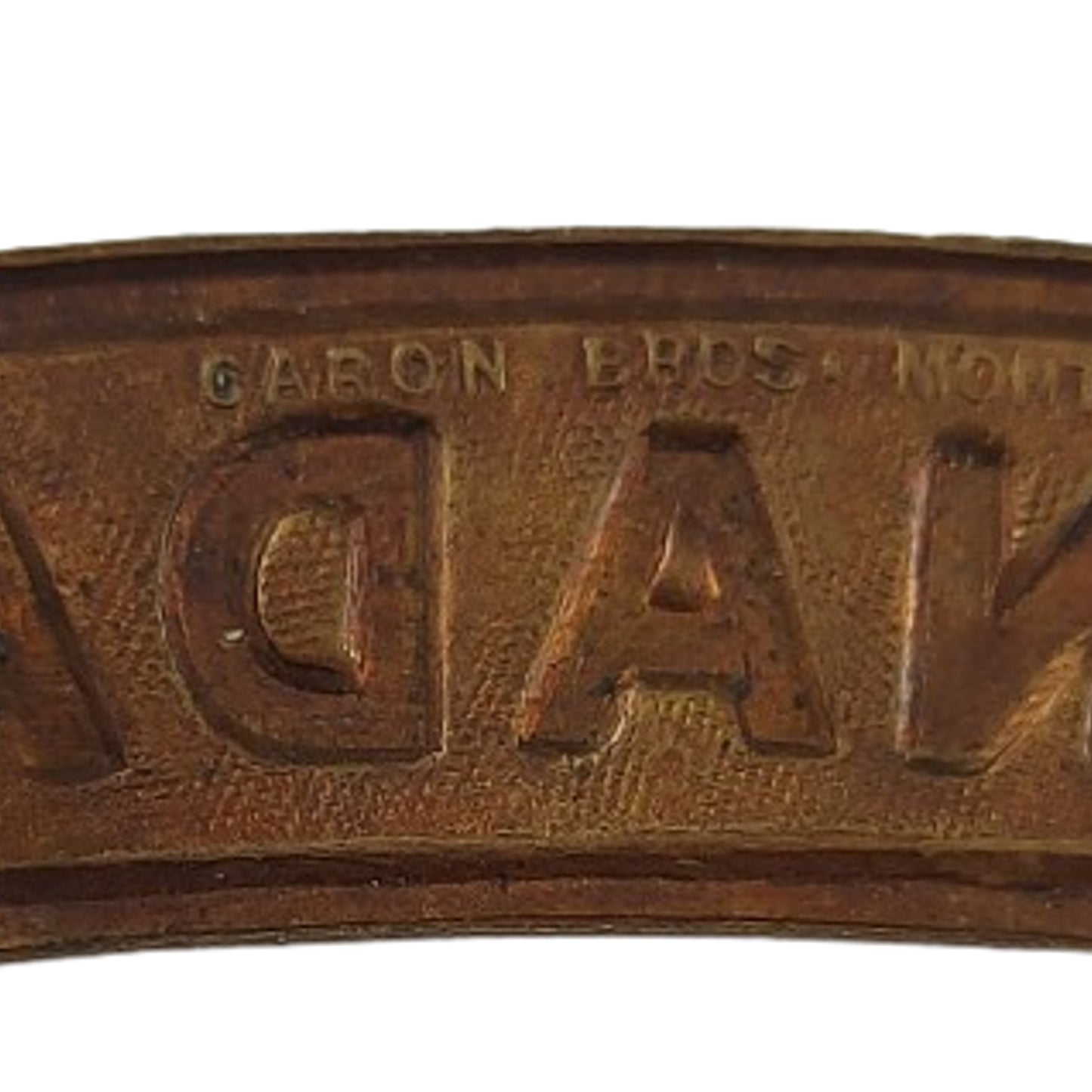 WW1 Canadian CANADA Brass Shoulder Title Caron Bros 1916