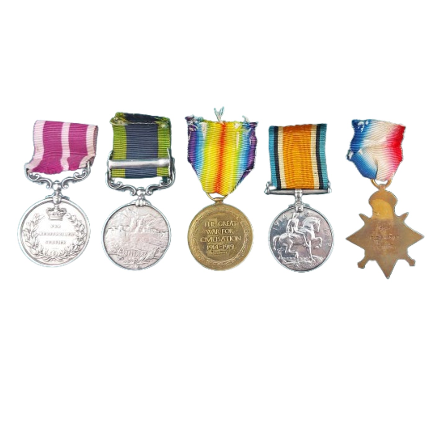 WW1 British Meritorious Service Medal Set With Document And Photo