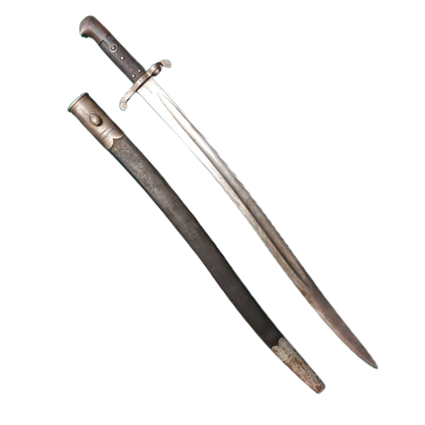 Pre-WW1 British Enfield Pattern 1853 Yataghan Sword Bayonet And Scabbard