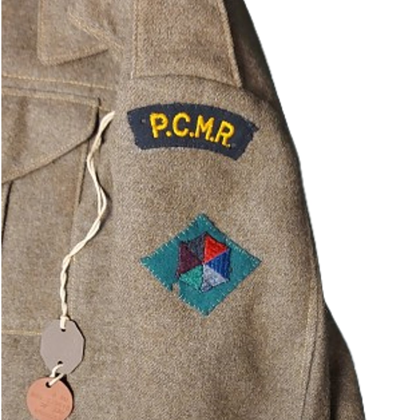 WW2 Canadian PCMR Pacific Coast Mountain Rangers Battle Dress Tunic And I.D. Tags