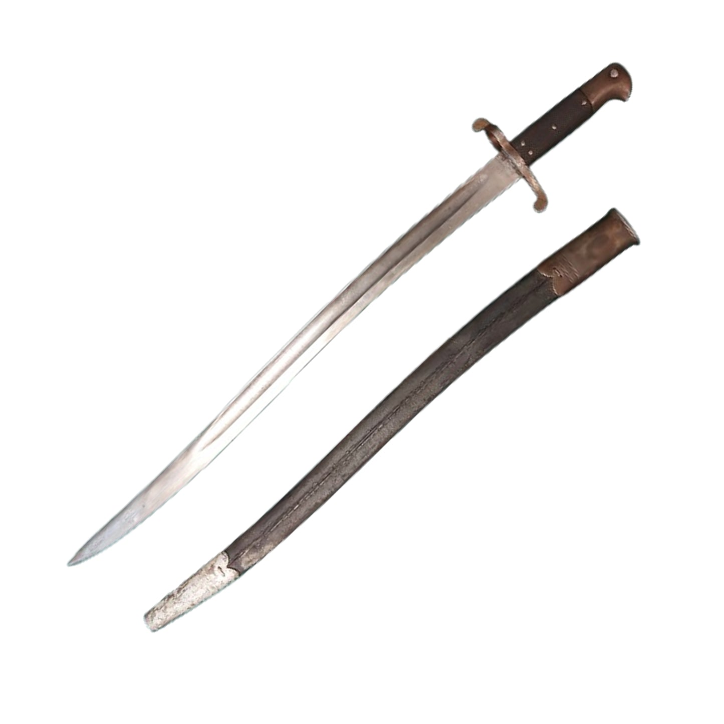Pre-WW1 British Enfield Pattern 1853 Yataghan Sword Bayonet And Scabbard