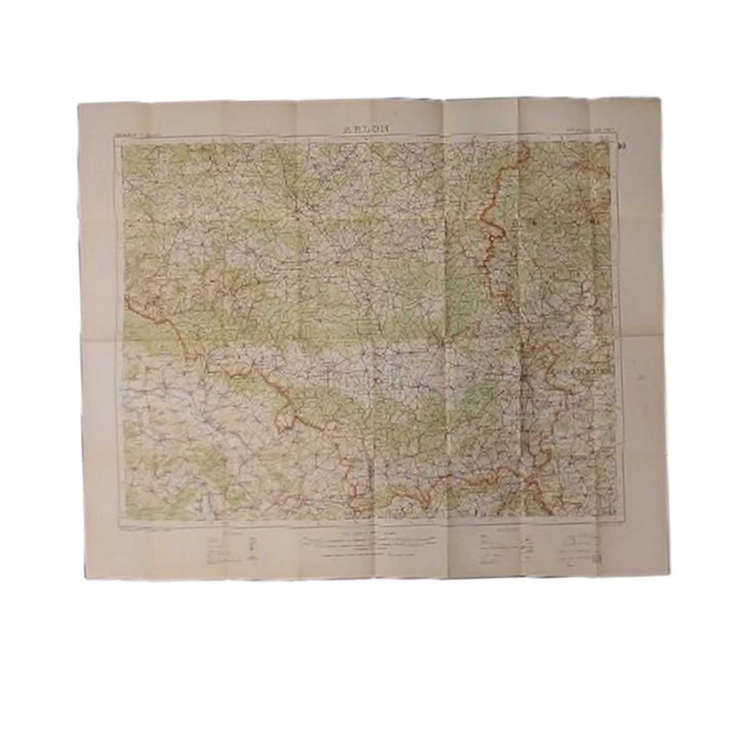 Pre-WW1 Canadian British Ordnance Linen Map Arlon Belgium 1911