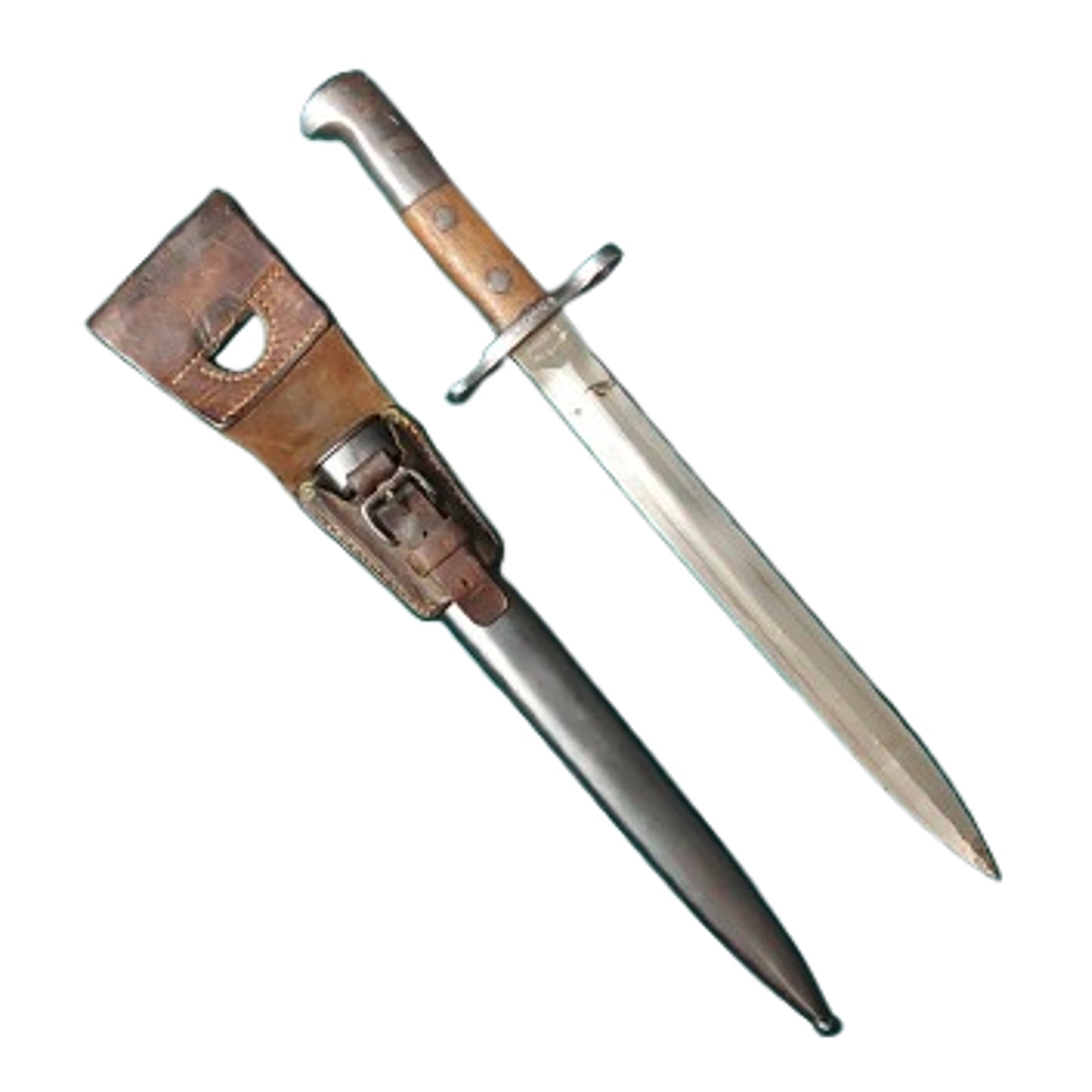 Pre-WW2 Swiss K31 Service Rifle Bayonet With Scabbard And Frog