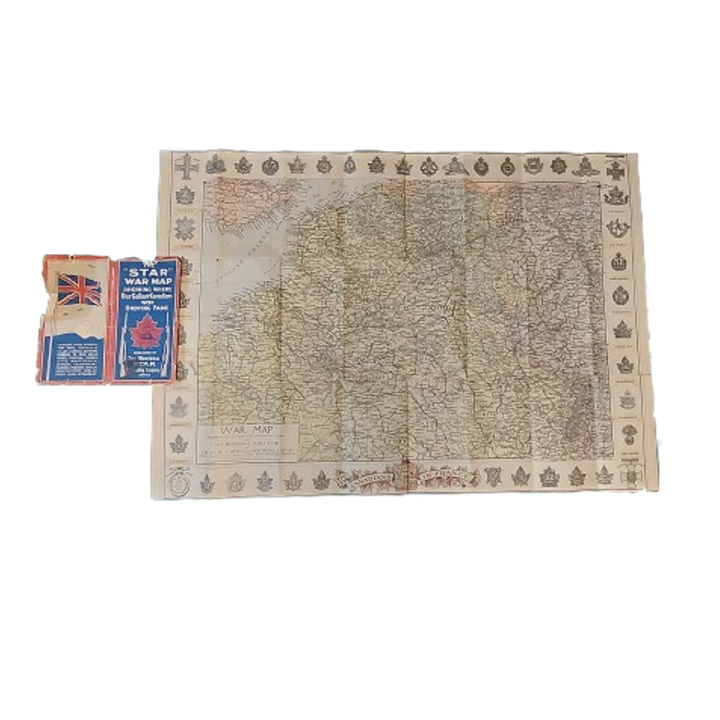 WW1 Canadian The Star War Map Where Gallant Canadians Won Undying Fame