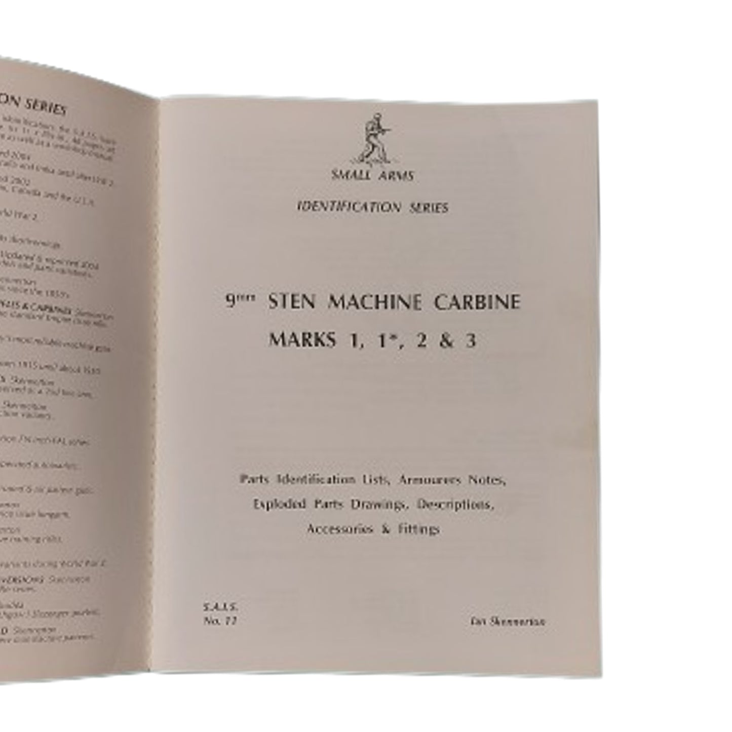 Reference Booklet Sten Machine Carbine