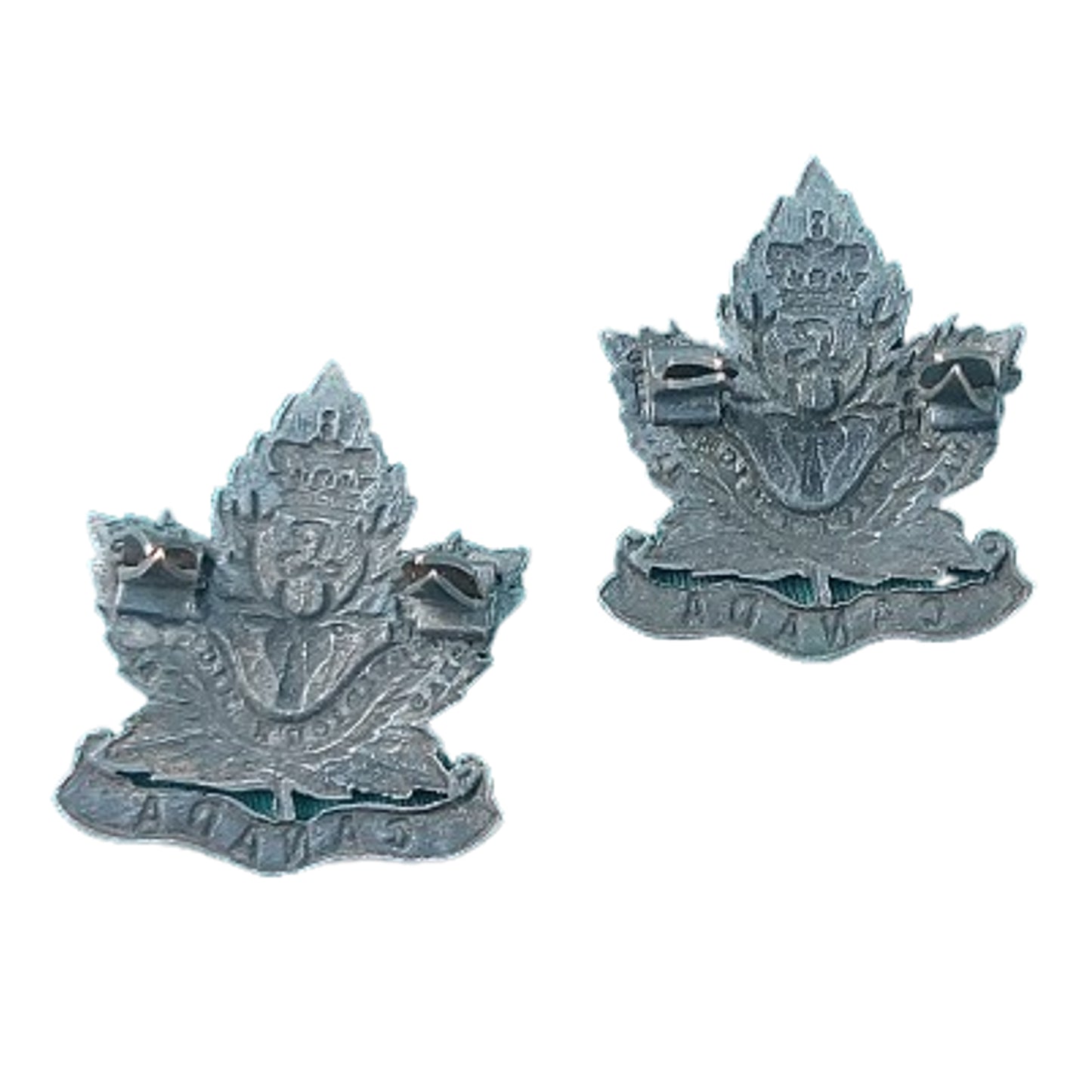 WW1 Canadian CEF 72nd Battalion Seaforth Highlanders Collar Badge Pair