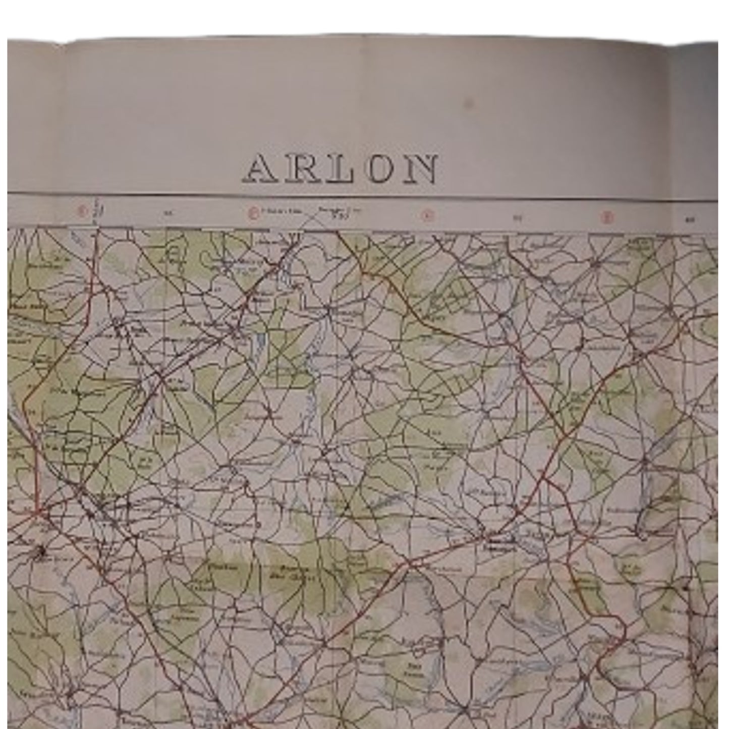 Pre-WW1 Canadian British Ordnance Linen Map Arlon Belgium 1911