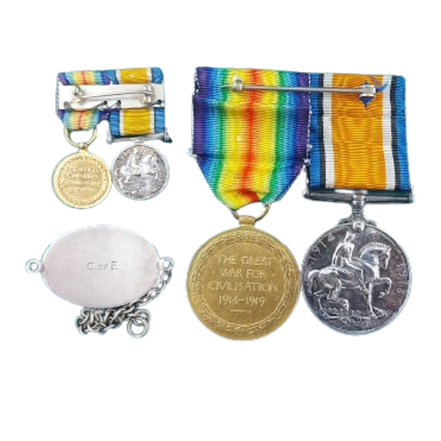 WW1 Canadian Officer's Medal Set 72nd Battalion Seaforth Highlanders