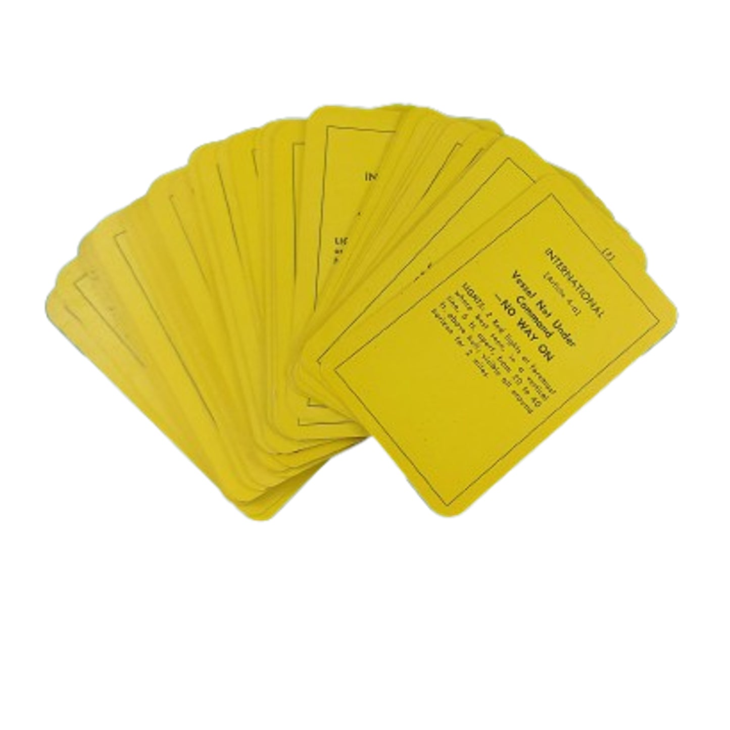 WW2 United States Maritime Service USMS Ship Light And Signals And Pilots Rules Card Set 1944