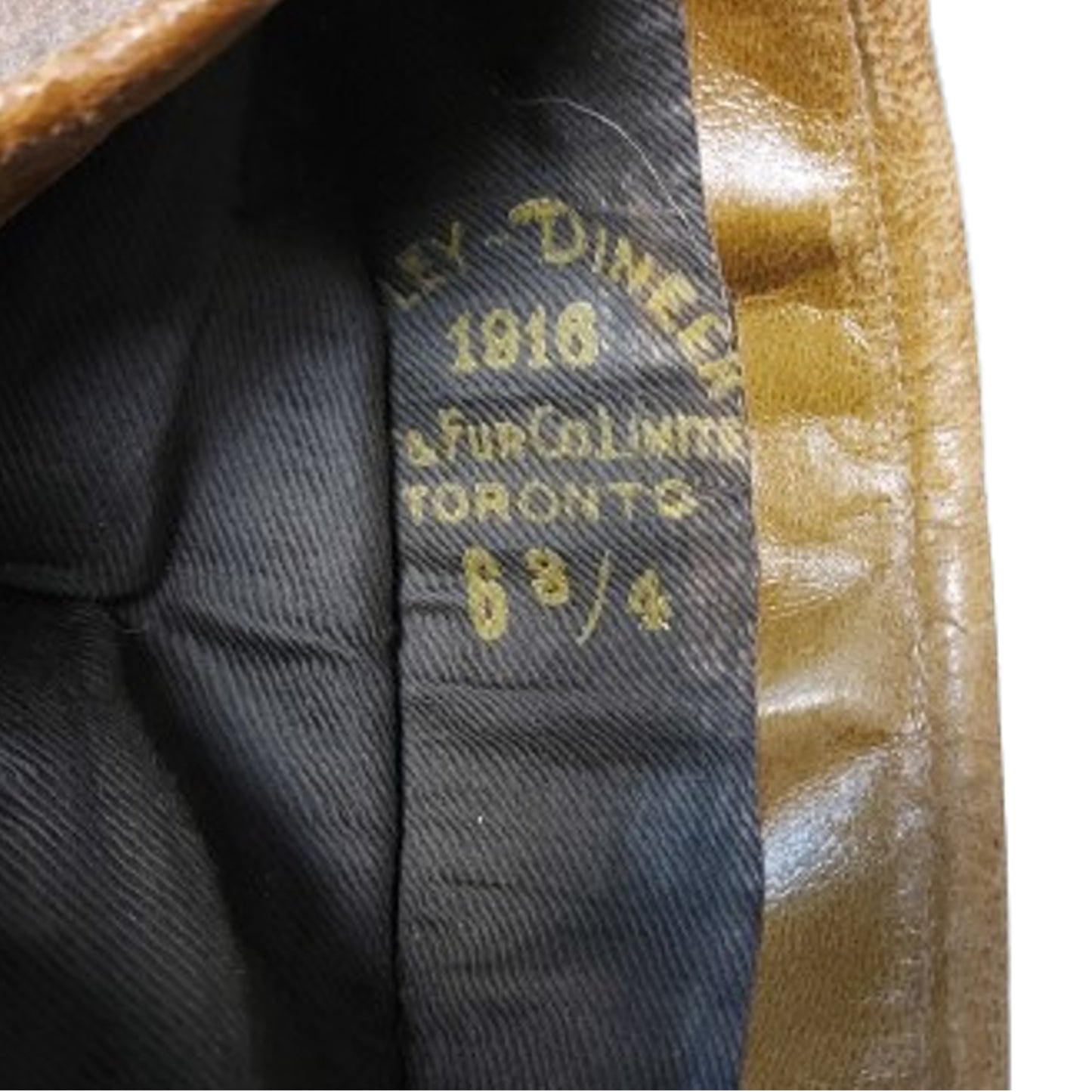 WW1 Canadian CEF Ainsley Dineen Khaki Glengarry With Toorie 1916 Size 6 3/4