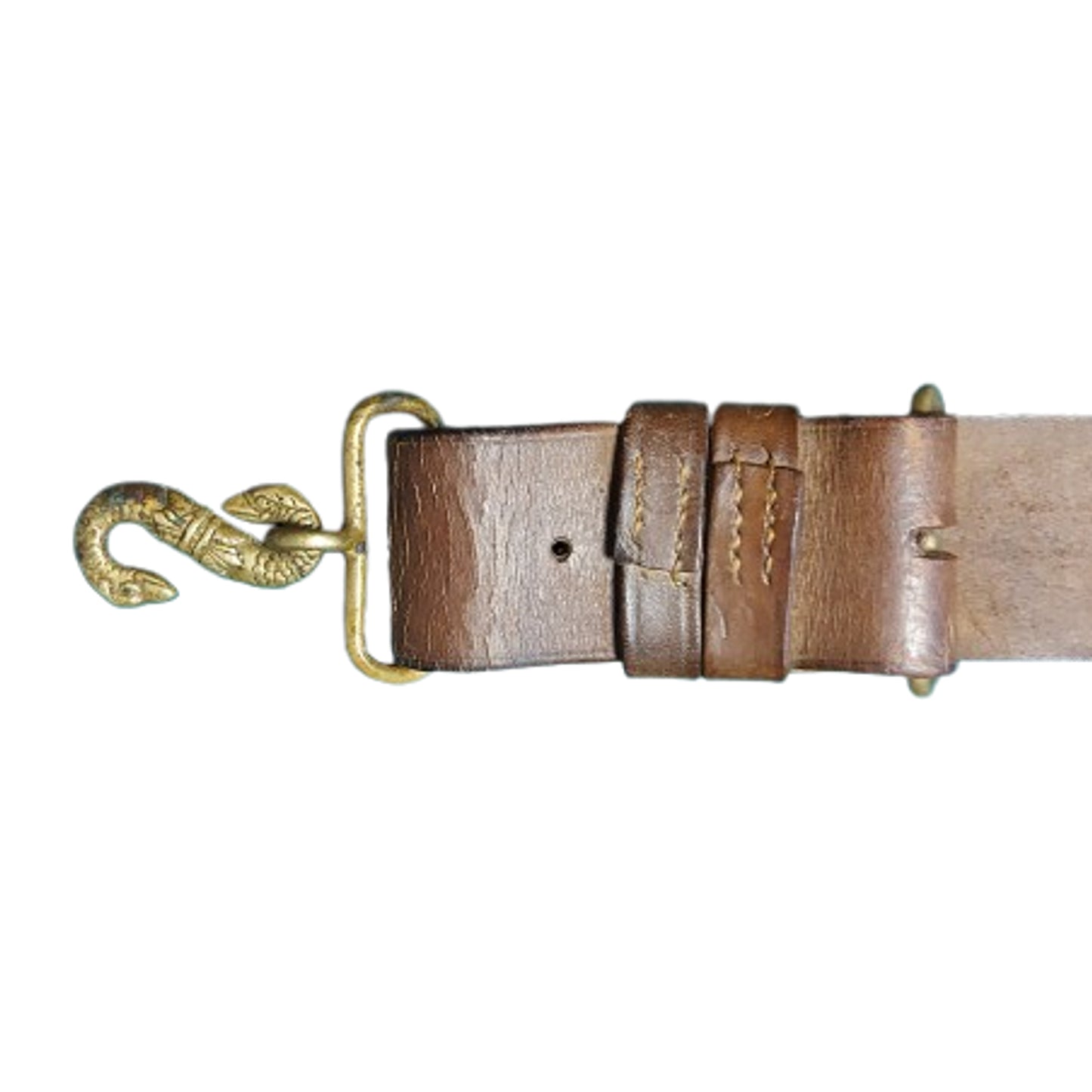 Pre-WW1 Canadian Army Leather Snake Belt Dated 1913