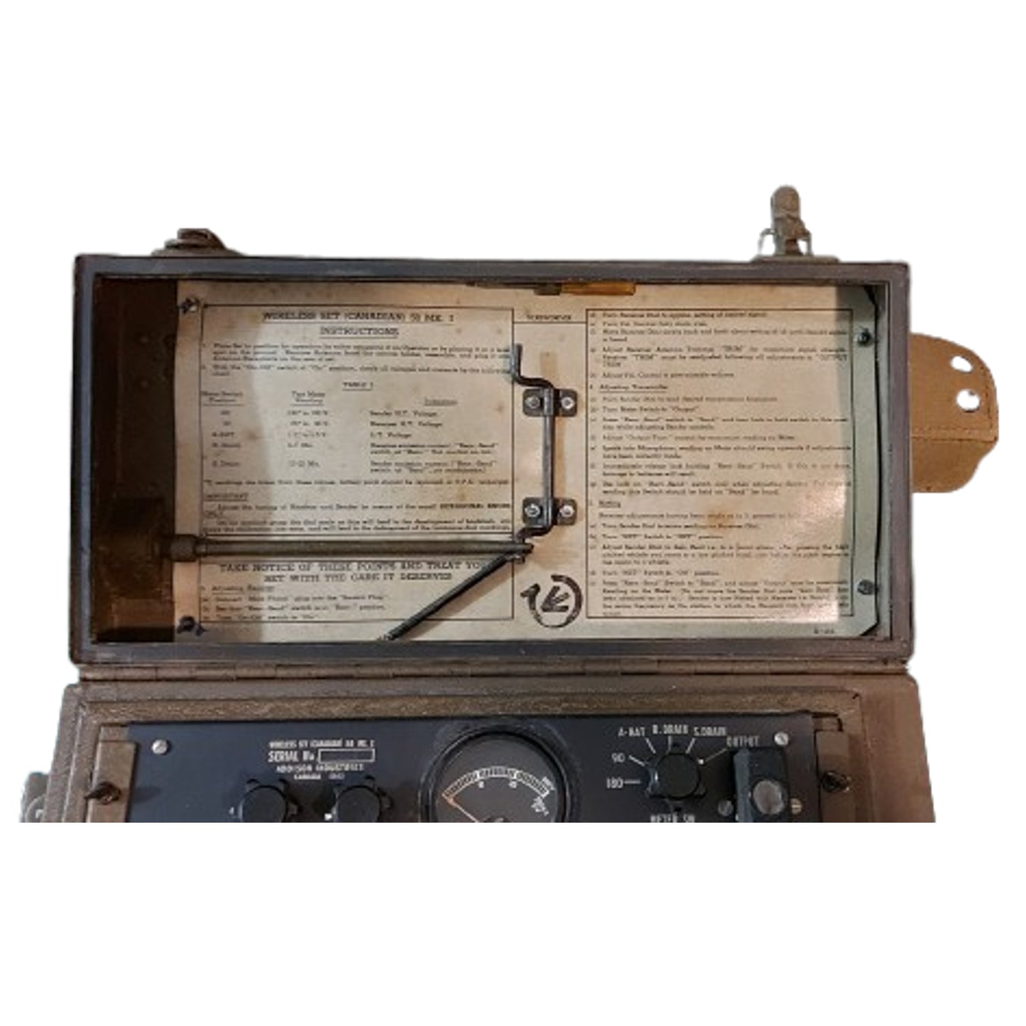 WW2 Canadian Army Number 58 Wireless Radio Set With Antenna 1943