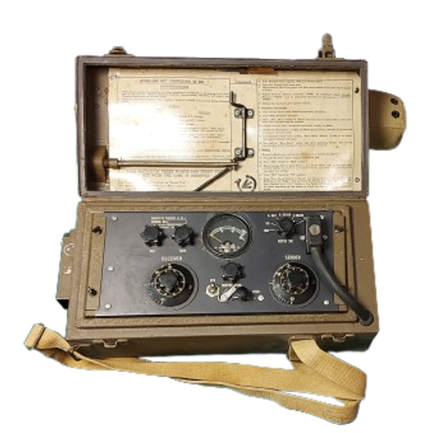 WW2 Canadian Army Number 58 Wireless Radio Set With Antenna 1943