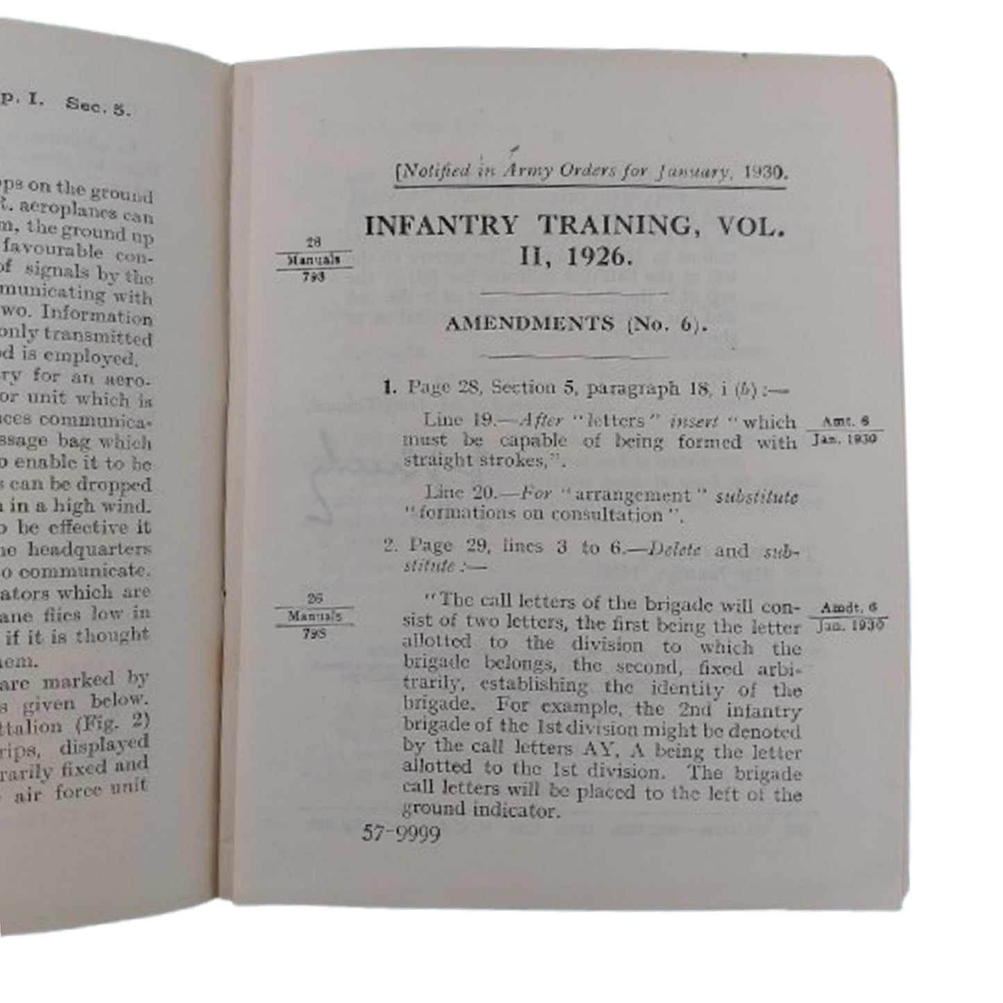 Pre-WW2 British Named 1926 Infantry Training Manual