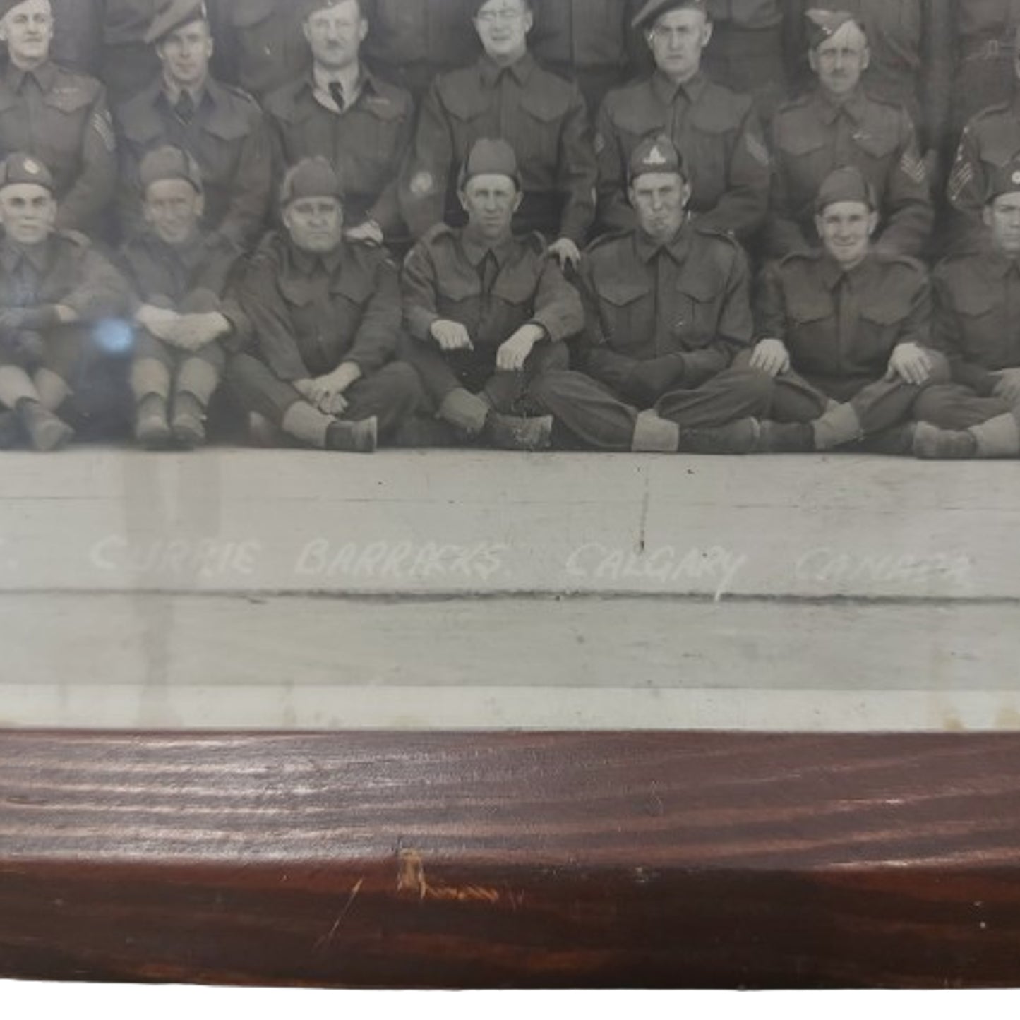 WW2 Canadian Framed Photograph Currie Barracks Calgary 1942