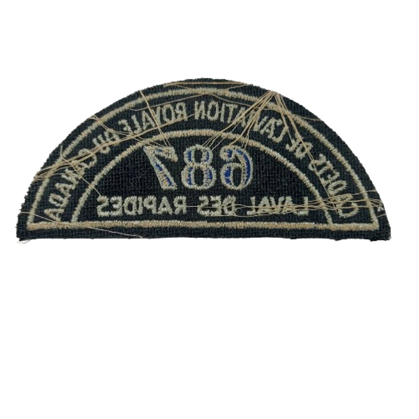 Post-WW2 Canadian French Royal Canadian Air Cadets 687 Laval Des Rapides Squadron Shoulder Title