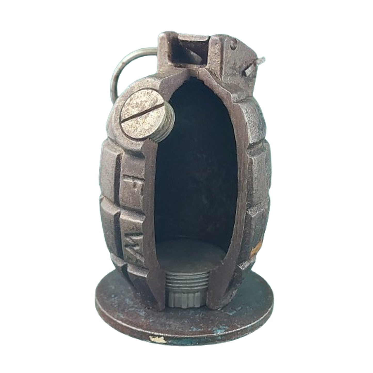 WW2 Canadian Inert Discharge Cup M36 Cut-Away Mills Bomb 1942