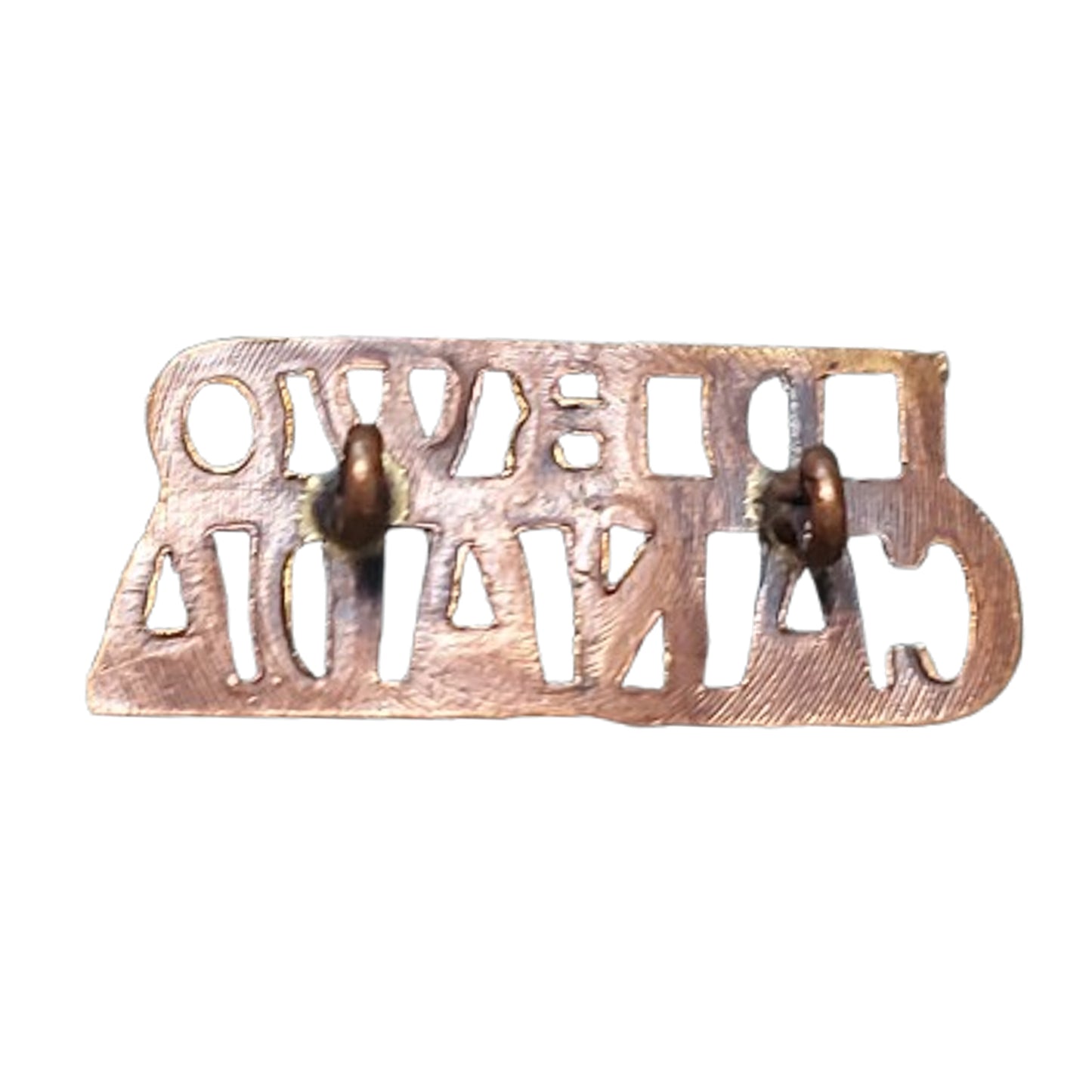 WW1 Canadian CEF 1st Depot Battalion Western Ontario Metal Shoulder Title