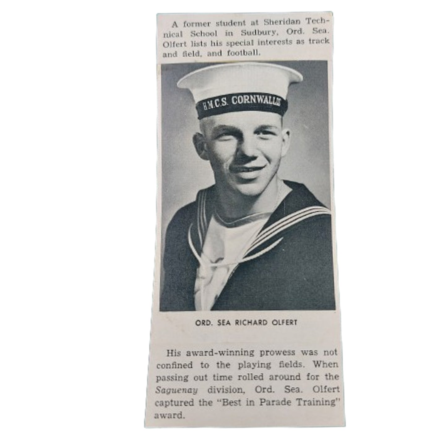 Post-WW2 Canadian RCN Royal Canadian Navy CF Bosin Whistle With I.D. Tags And Photograph
