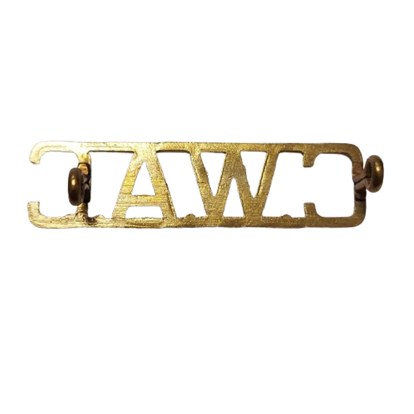 WW2 Canadian Women's Army Corps CWAC Brass Shoulder Title