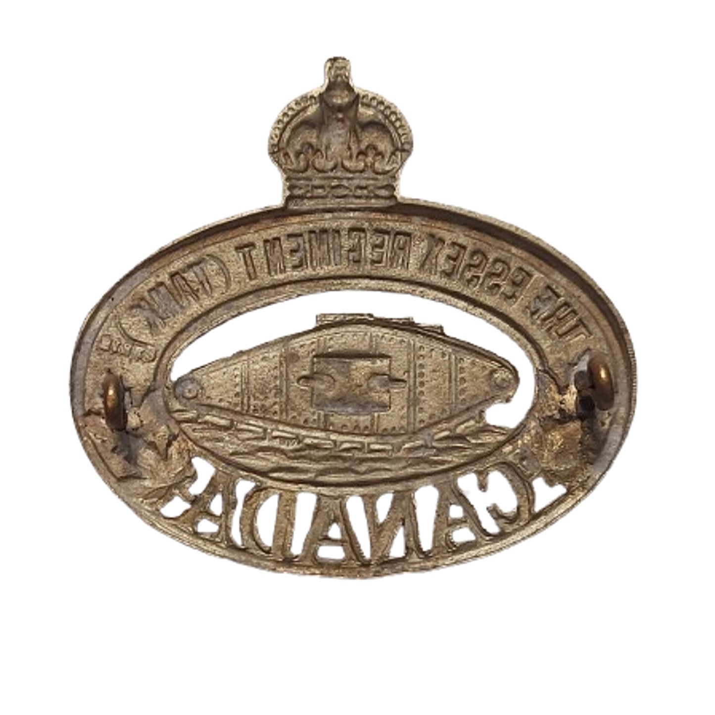 WW2 Canadian The Essex Regiment Tank Cap Badge