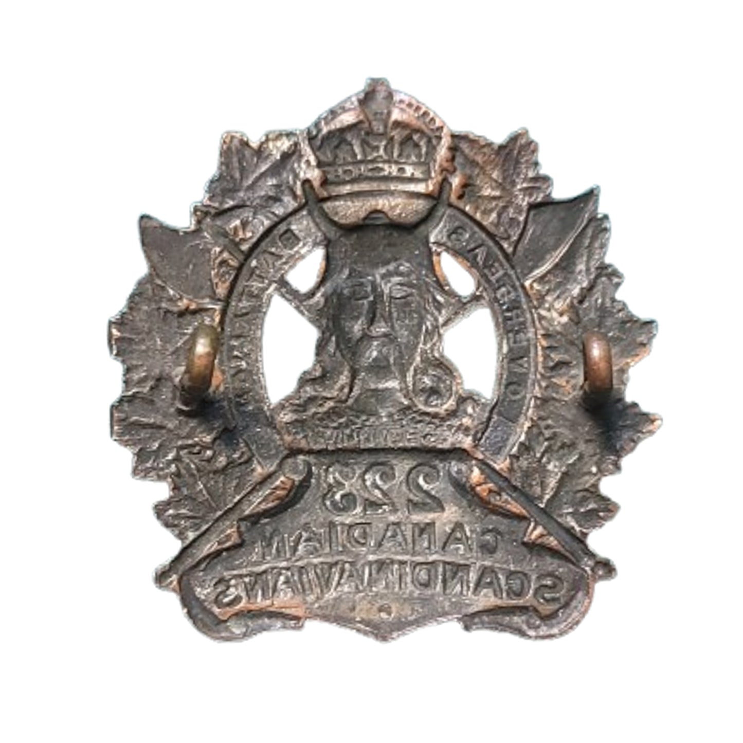 WW1 Canadian 223rd Battalion Cap Badge Canadian Scandinavians