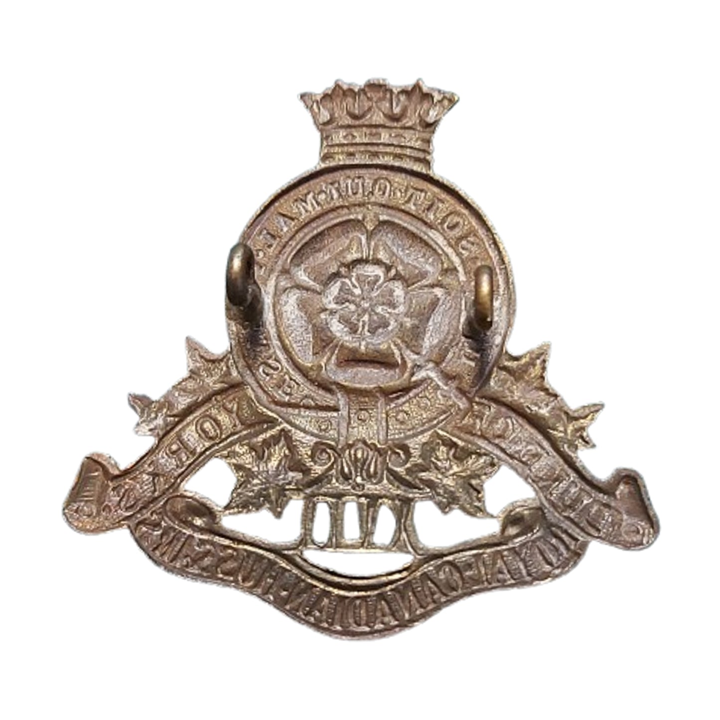 WW2 Canadian 17th Duke Of Yorks Royal Canadian Hussars Cap Badge