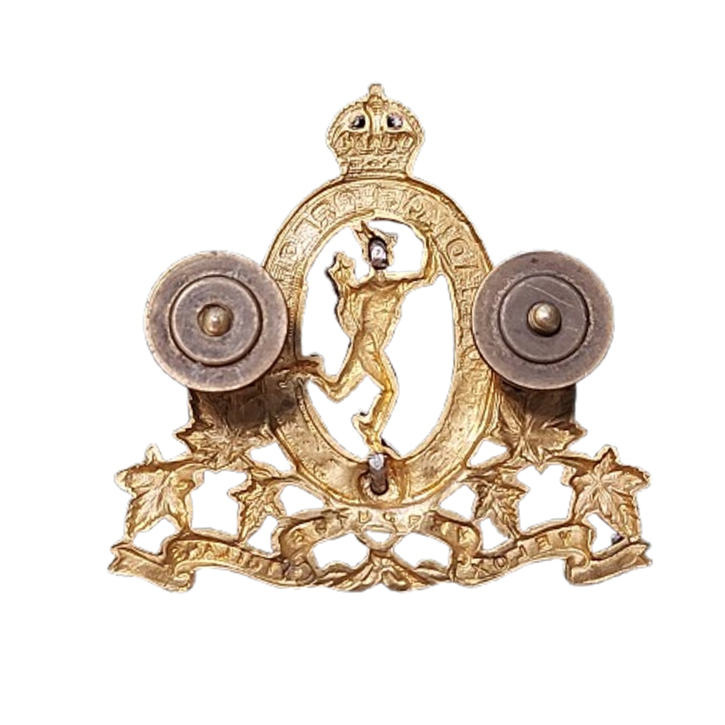 WW2 Canadian RCCS Royal Canadian Corps Of Signals Officers Cap Badge