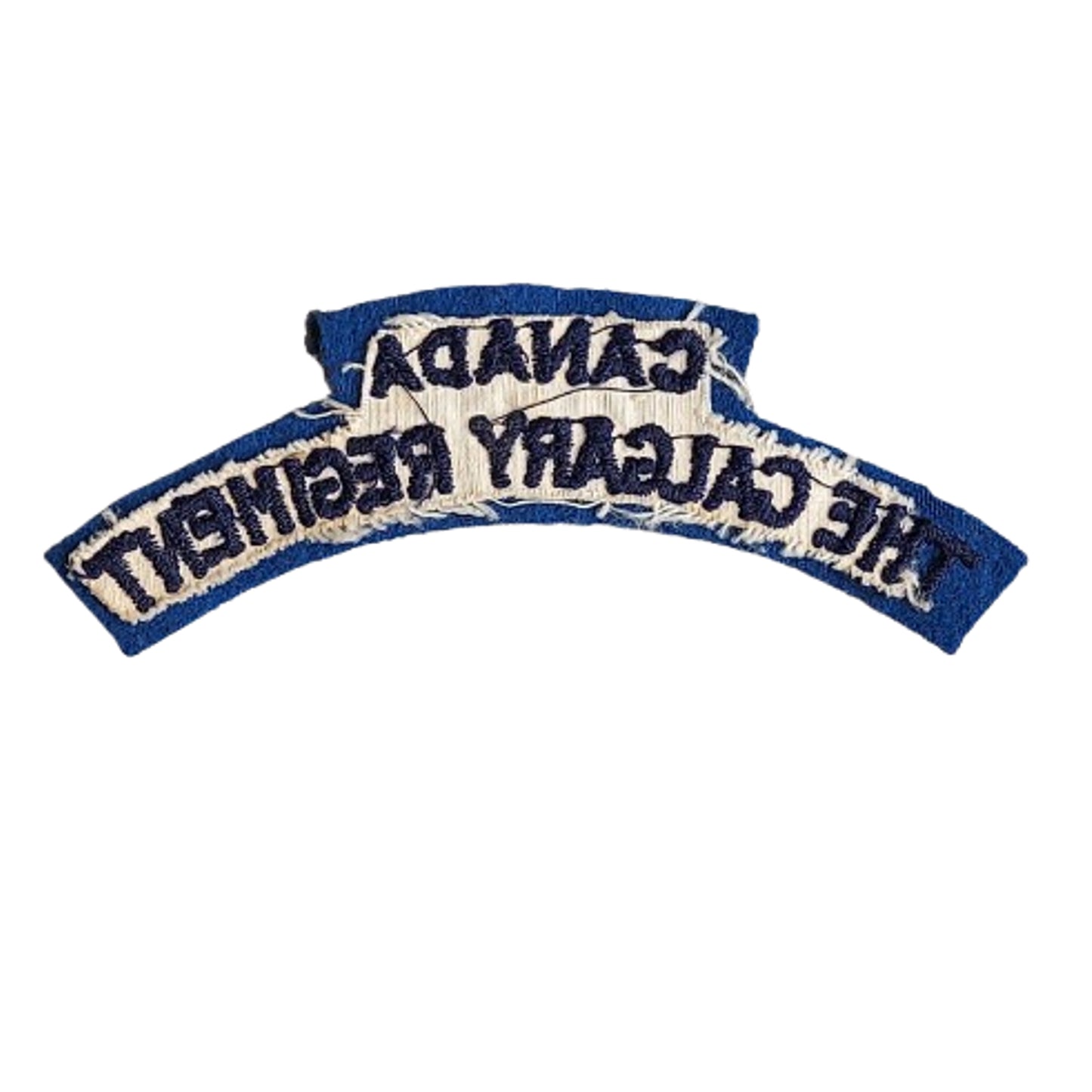 WW2 Canadian Calgary Regiment Cloth Shoulder Title