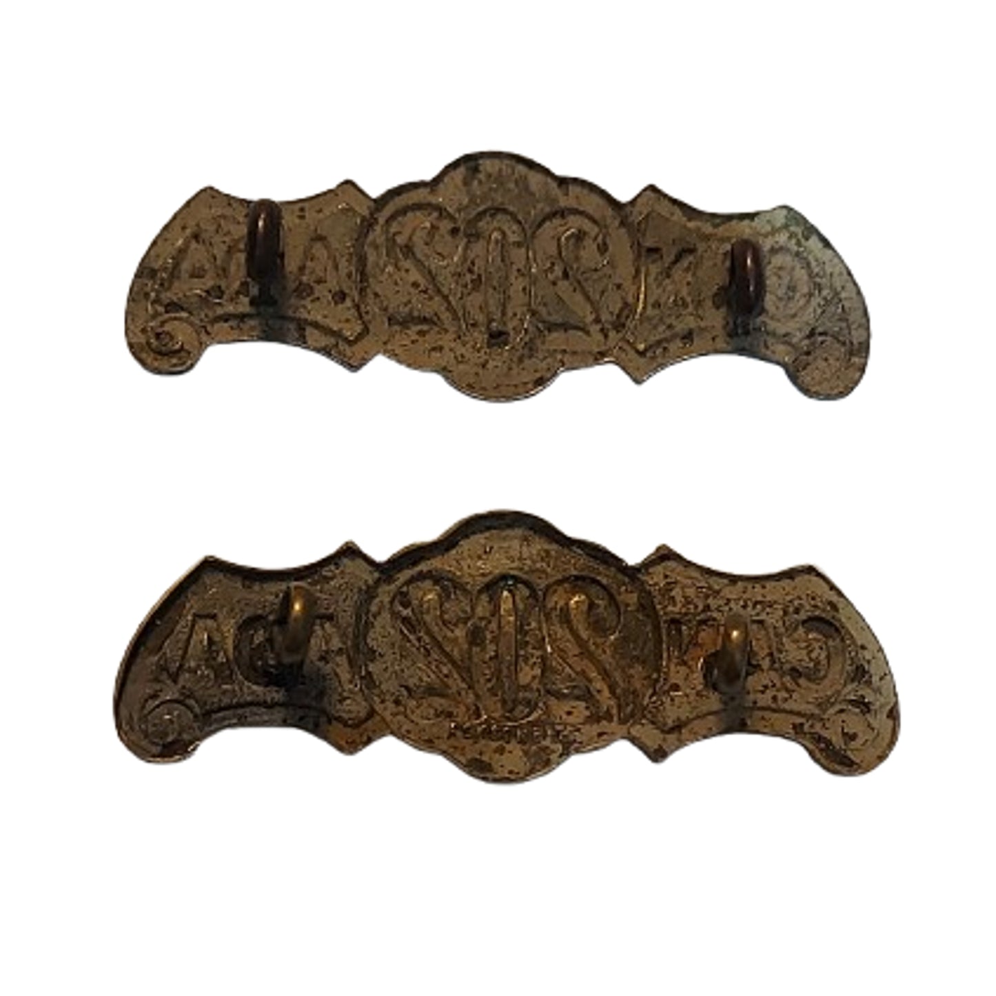 WW1 Canadian CEF 202nd Battalion Brass Shoulder Title Pair