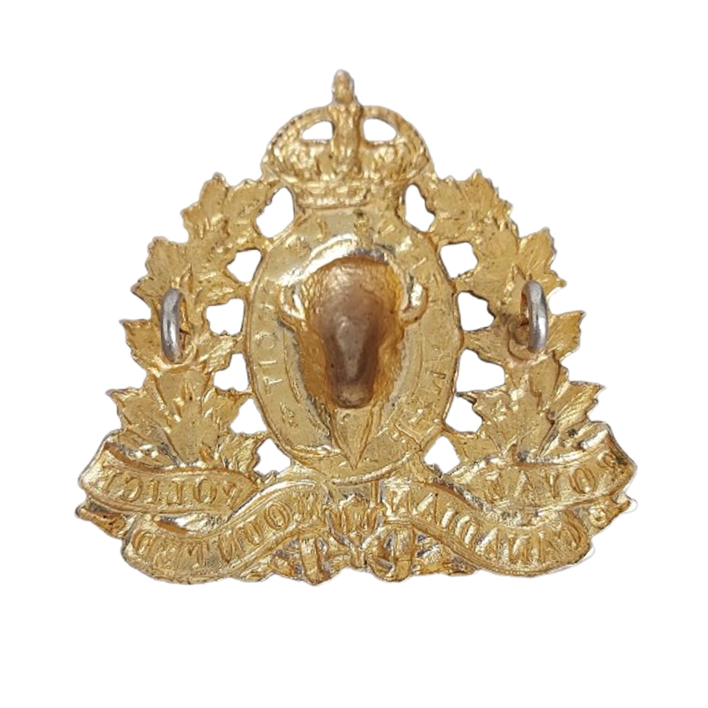 WW2 Royal Canadian Mounted Police RCMP Cap Badge #1