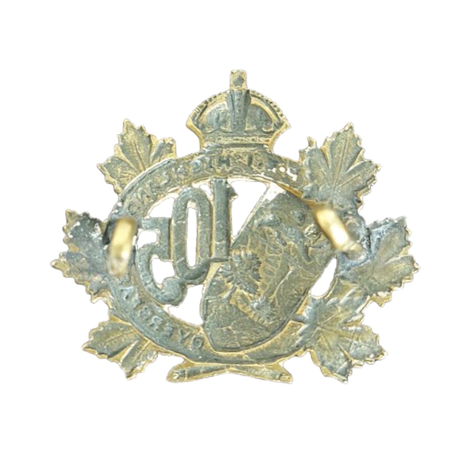 WW1 Canadian CEF 105th Battalion Prince Edward Highlanders Collar Badge