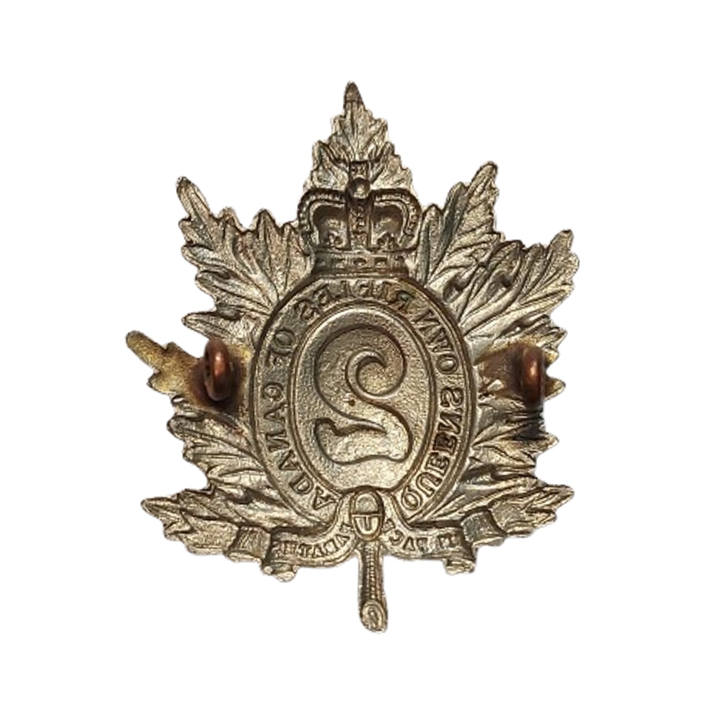 WW2 Canadian The Queen's Own Rifles Of Canada Cap Badge