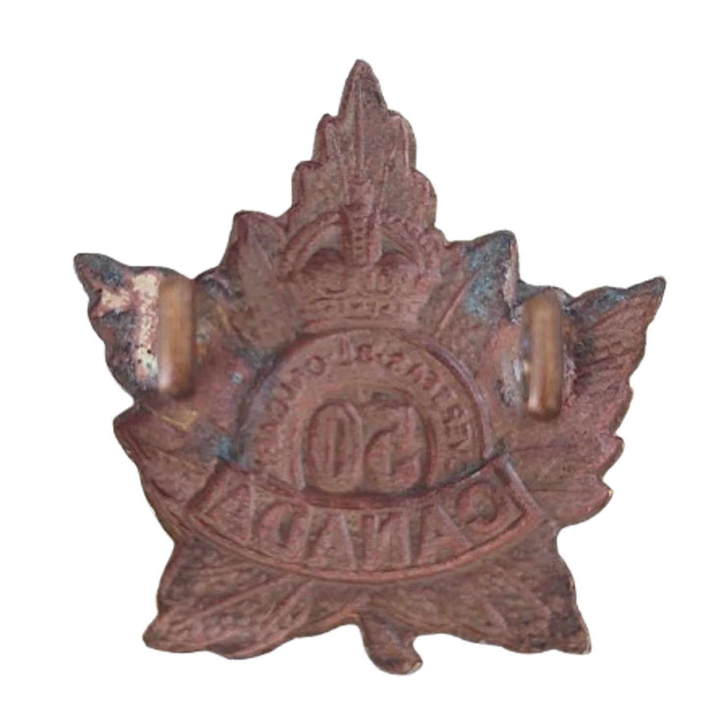 WW1 Canadian 50th Overseas Battalion Collar Badge #1
