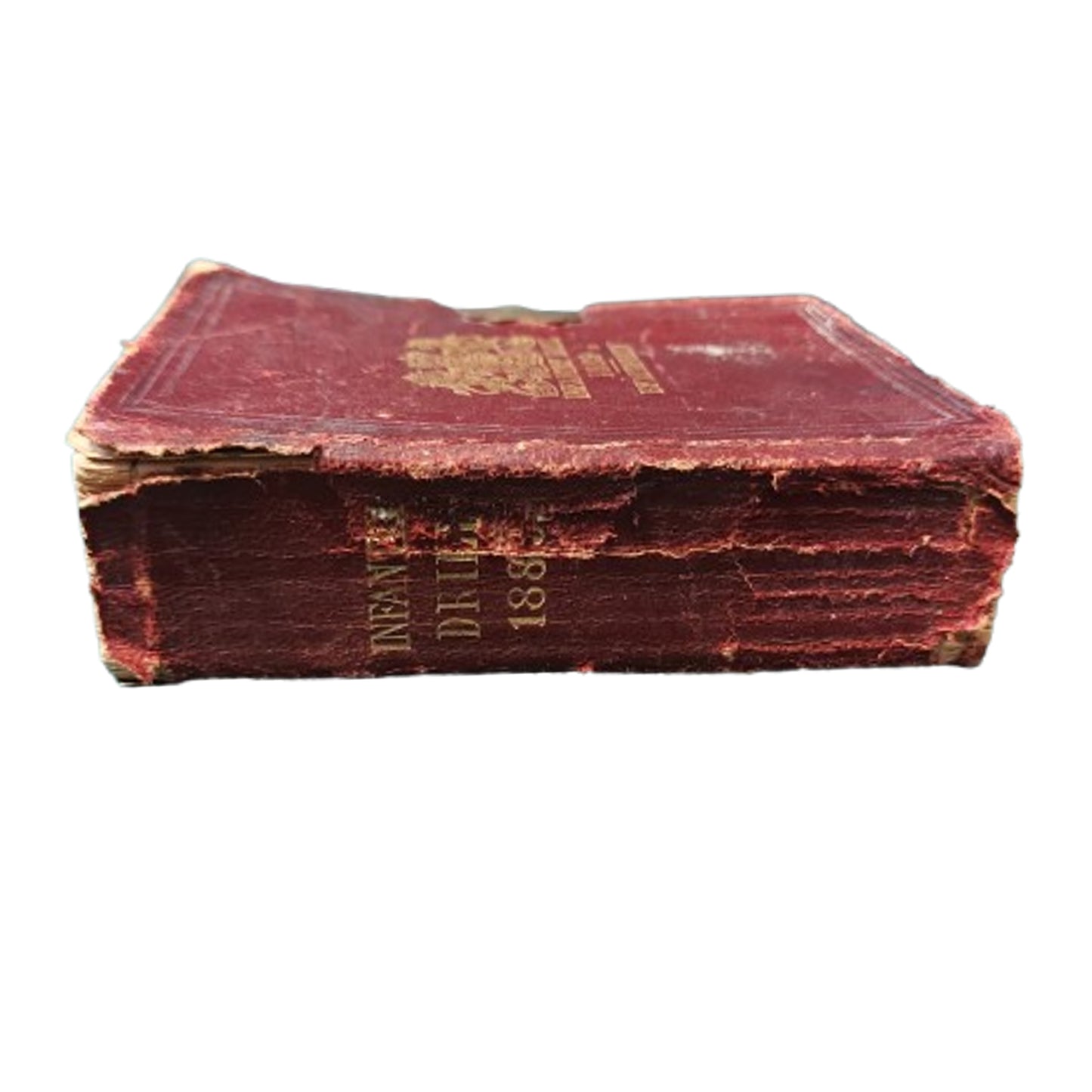Pre-WW1 British Infantry Drill 1889 By Authority Locking Book Named 35th Battalion