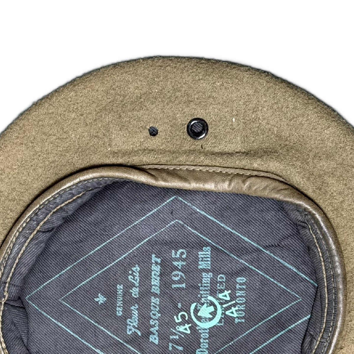 WW2 Canadian Army Khaki Beret 1945 Size 7 1/8