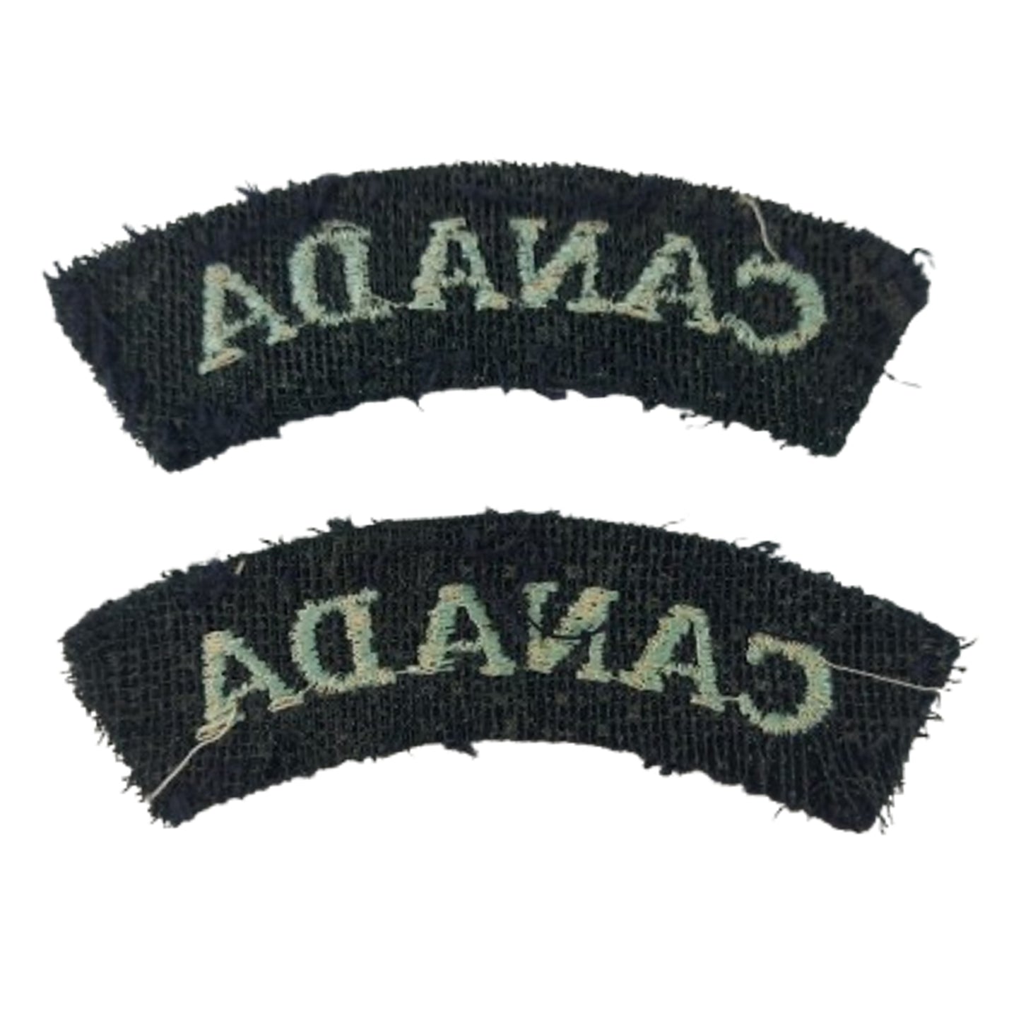 WW2 Canadian RCAF Royal Canadian Air Force CANADA Shoulder Title Pair