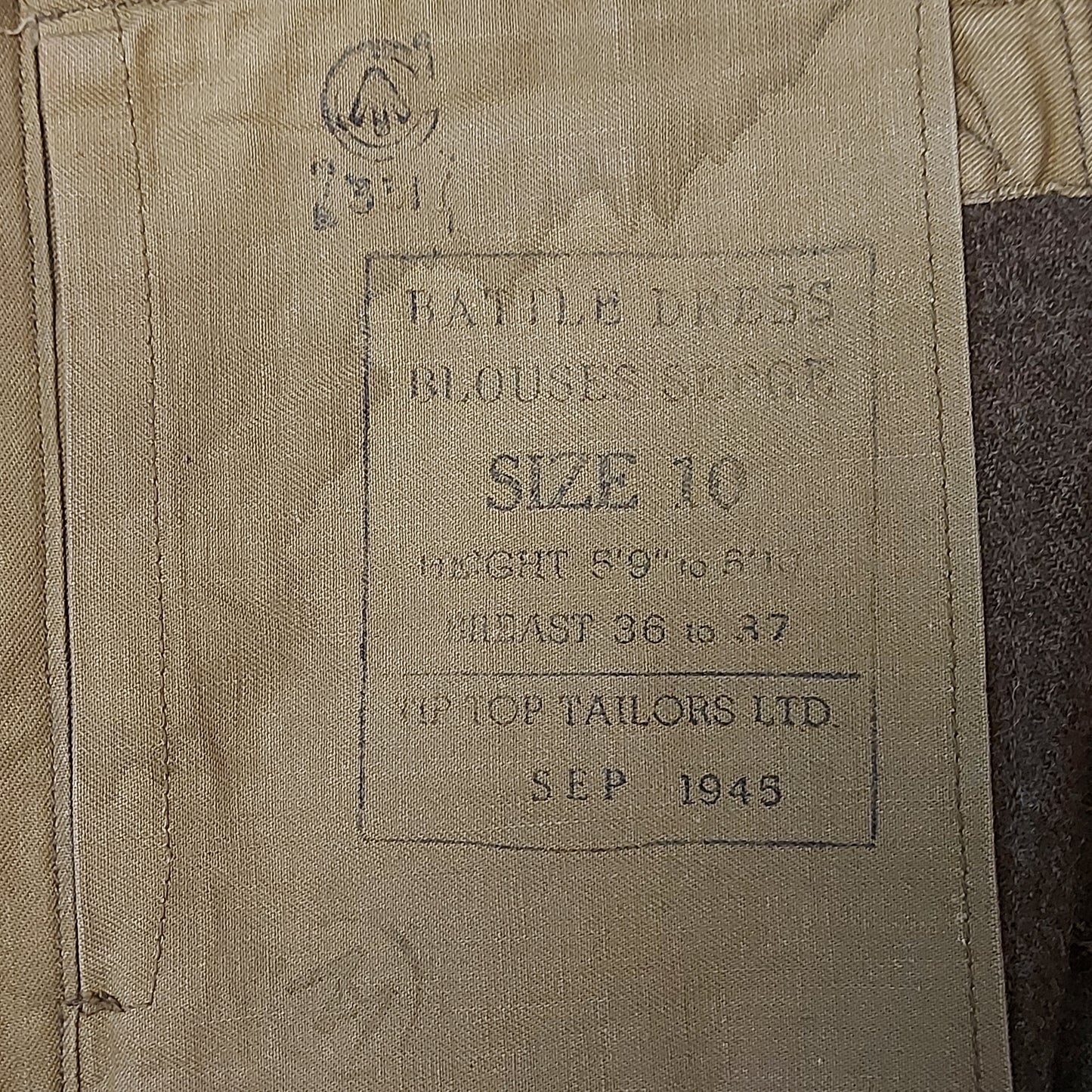 WW2 Canadian Battle Dress Tunic 1945