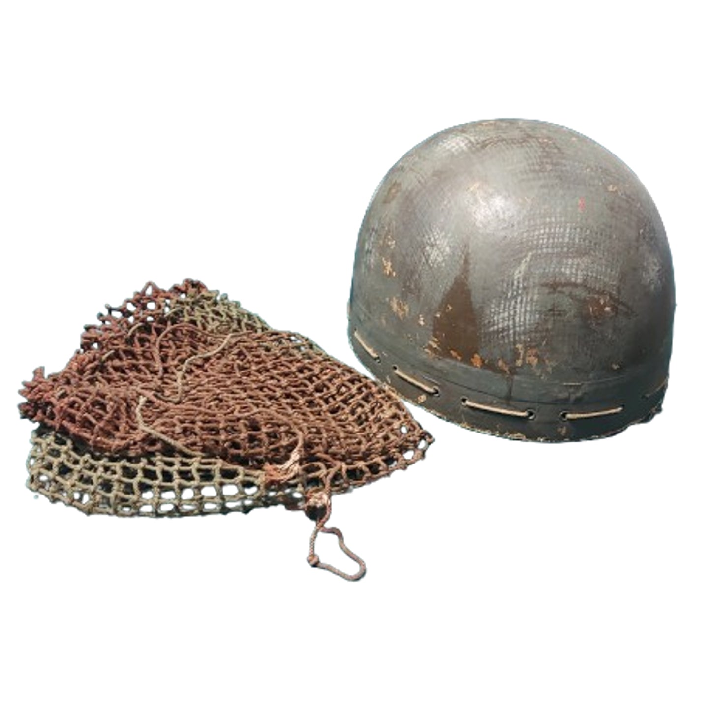 WW2 Canadian British Dispatch Riders Fiber Helmet With Camo Net