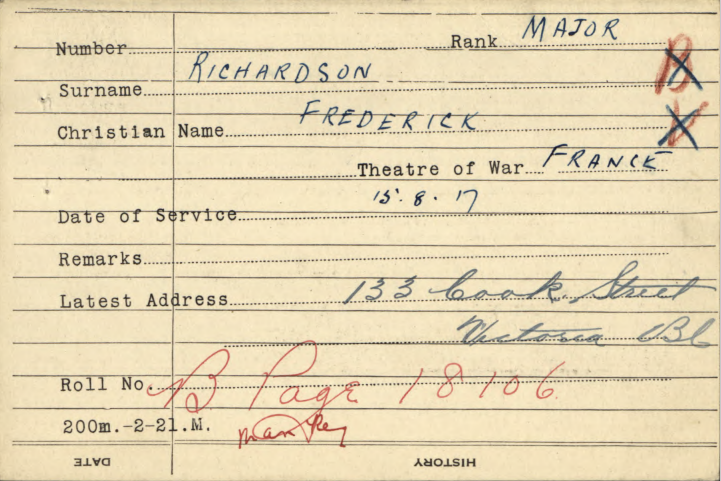 WW1 Canadian Named Presentation Photo Album Of France -Major Frederick Richardson O.B.E. 52nd Bn. / 47th B.N.