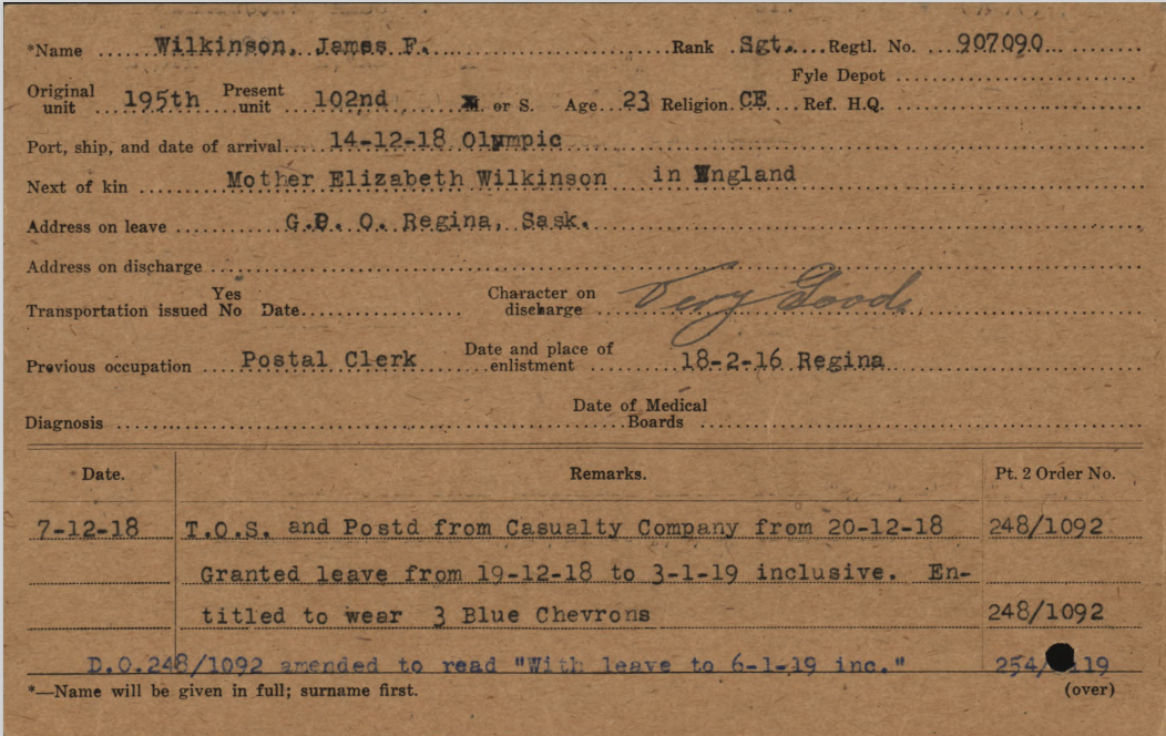 WW1 Canadian Named CEF Tunic 102nd Battalion North British Columbians