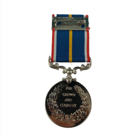 WW2 / Post-WW2 Cased National Service Medal With Card 1939-1960