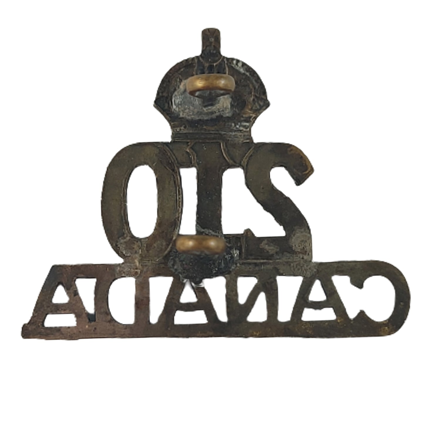 WW1 Canadian 210th Battalion (Frontiersmen) Metal Shoulder Title