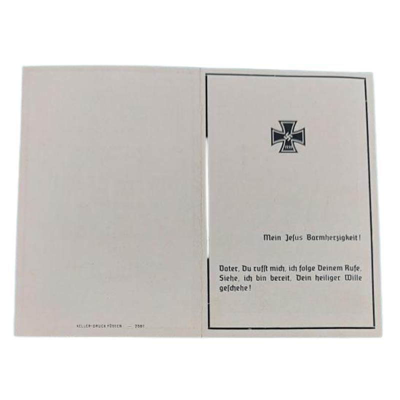 WW2 German Rememberance Card - Unteroffizier, Russia