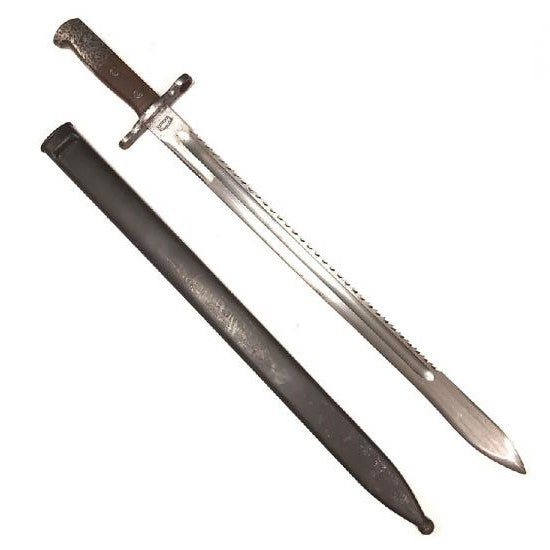 WW1 Schmidt Rubin M1914 Sawback Bayonet In Scabbard