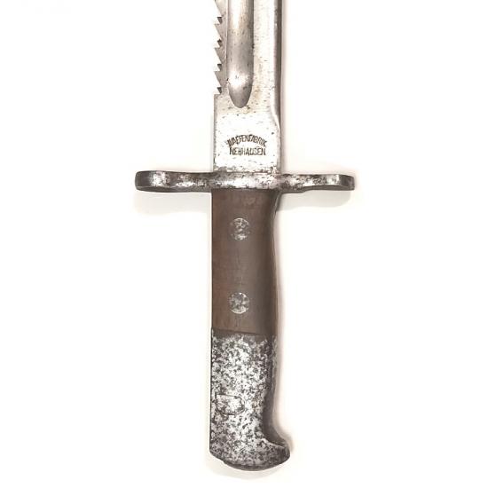 WW1 Schmidt Rubin M1914 Sawback Bayonet In Scabbard