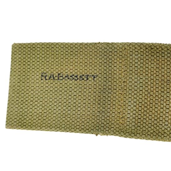 Named WW1 British P08 Webbing Bayonet Frog