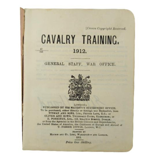 Named Pre-WW1 Manual - Cavalry Training 1912